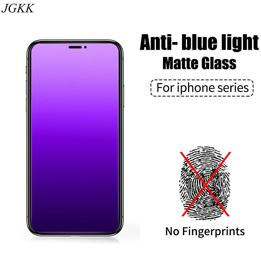 Анти-синее матовое закаленное стекло для iPhone X XS MAX XR 11 Pro Max матовое Защитное стекло для iPhone XS MAX XR X 11Pro Max стекло