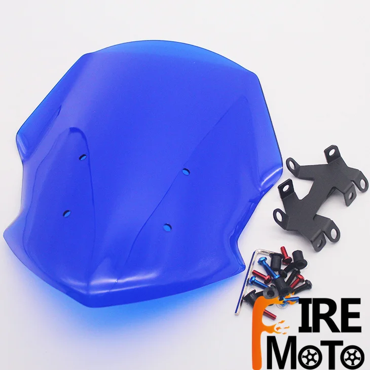 Козырёк ветрового стекла мотоцикла для YAMAHA FZ07 MT07 MT 07 2018 2019 18 19|Козырьки от ветра и