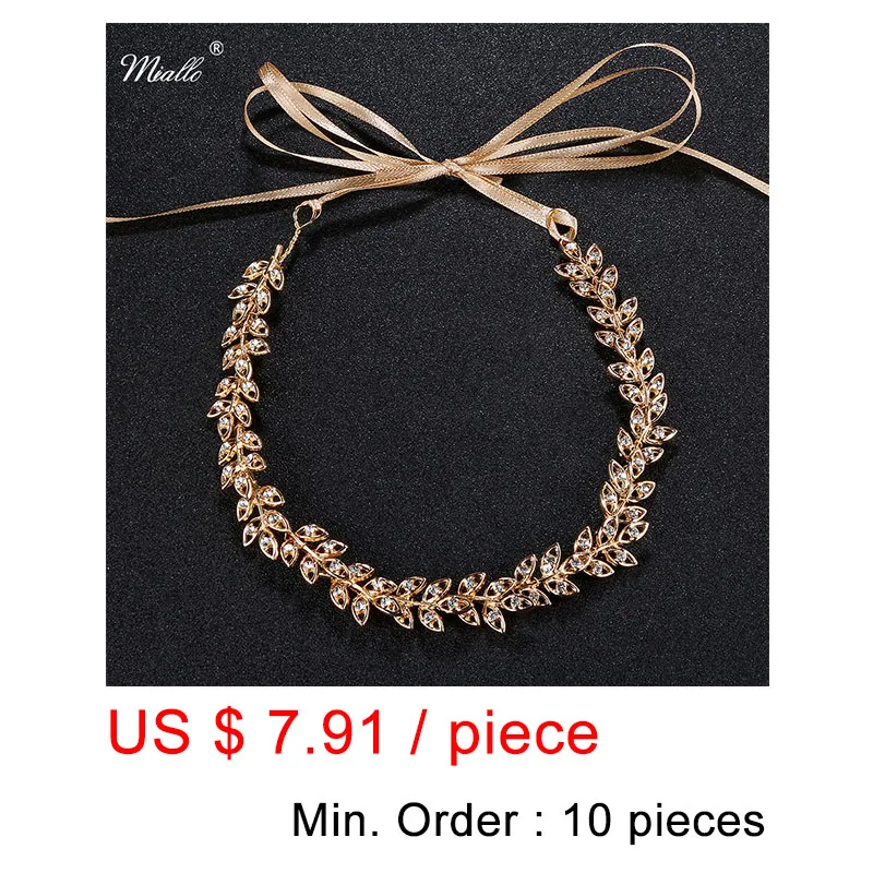 Miallo 10 шт./лот оптовая продажа свадебные повязки для волос лоза женщин золотые