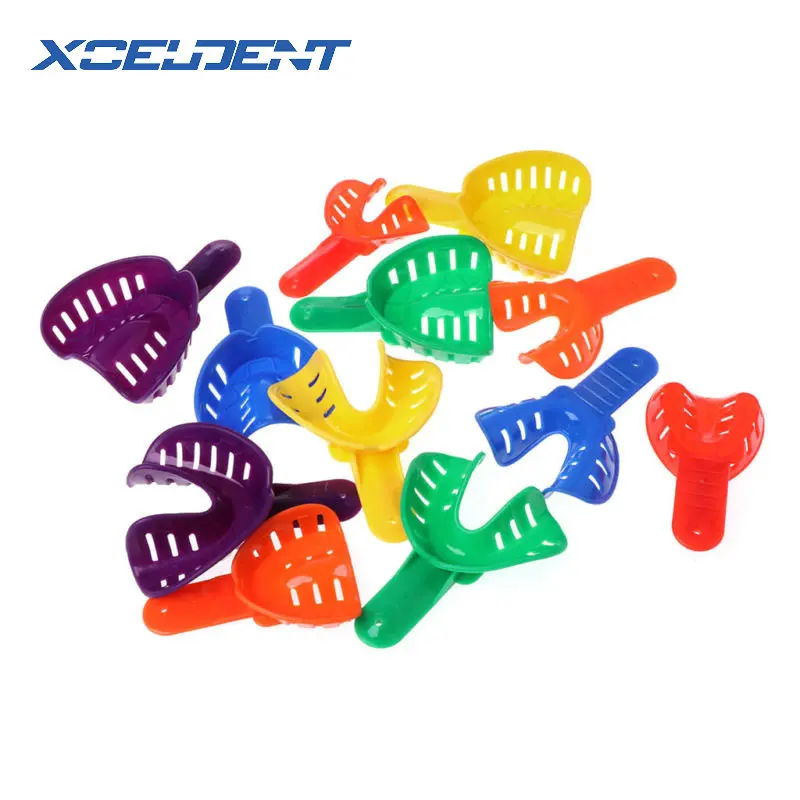 12 шт одноразовые стоматологические впечатления лотки модель зубного протеза