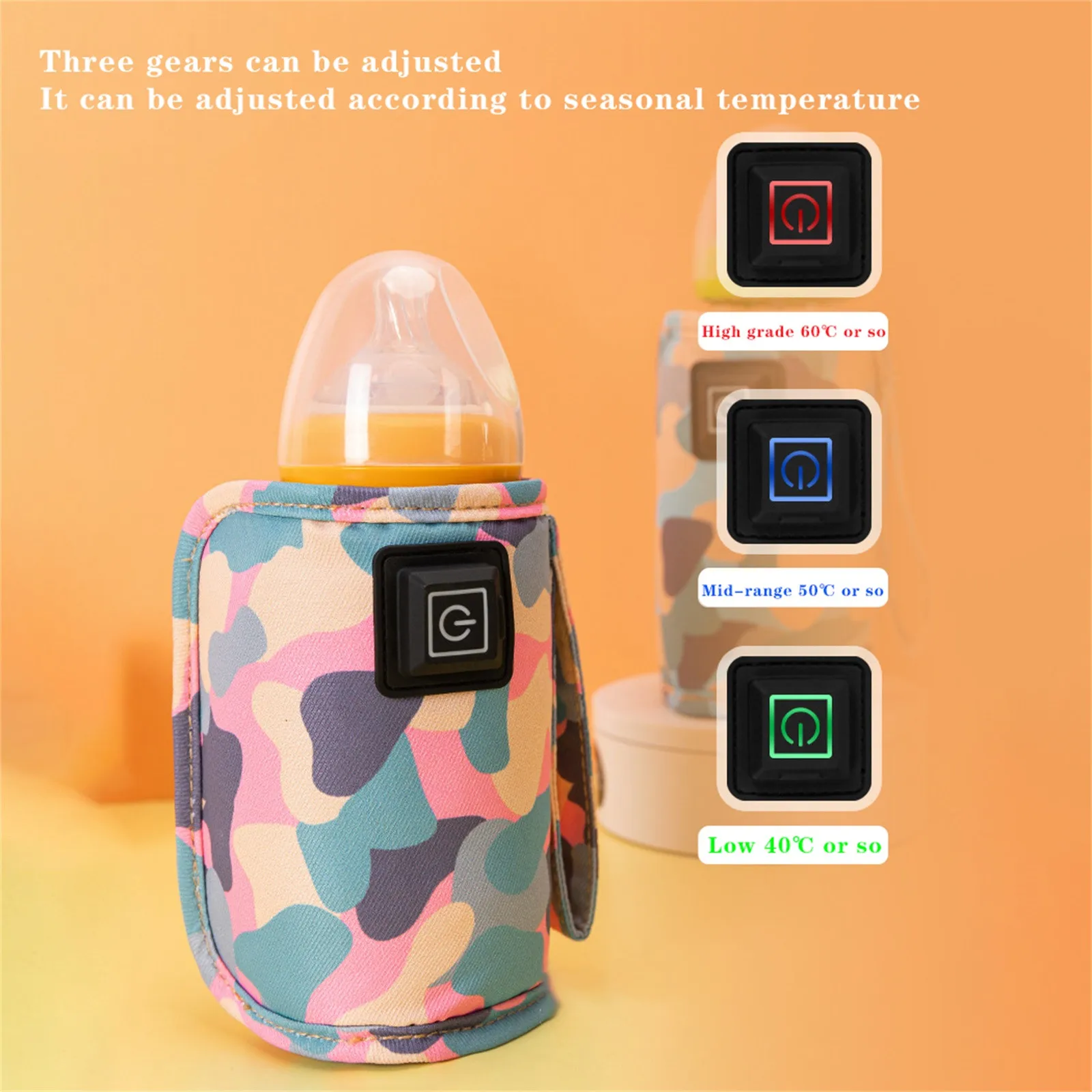 Детская крышка для бутылки с молоком USB-зарядкой сохраняющая тепло зимняя