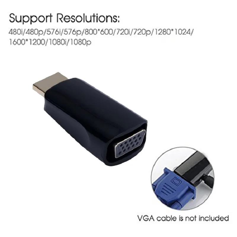 Прохладный DIER совместимому с HDMI штекер переходник на гнездо VGA внутренней