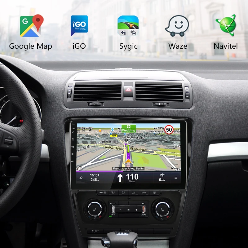 Jansite Android Автомобильная магнитола для Skoda Octavia 2 A5 2008-2013 gps навигация 4G сеть wifi Аудио плеер 2 din радио тюнер