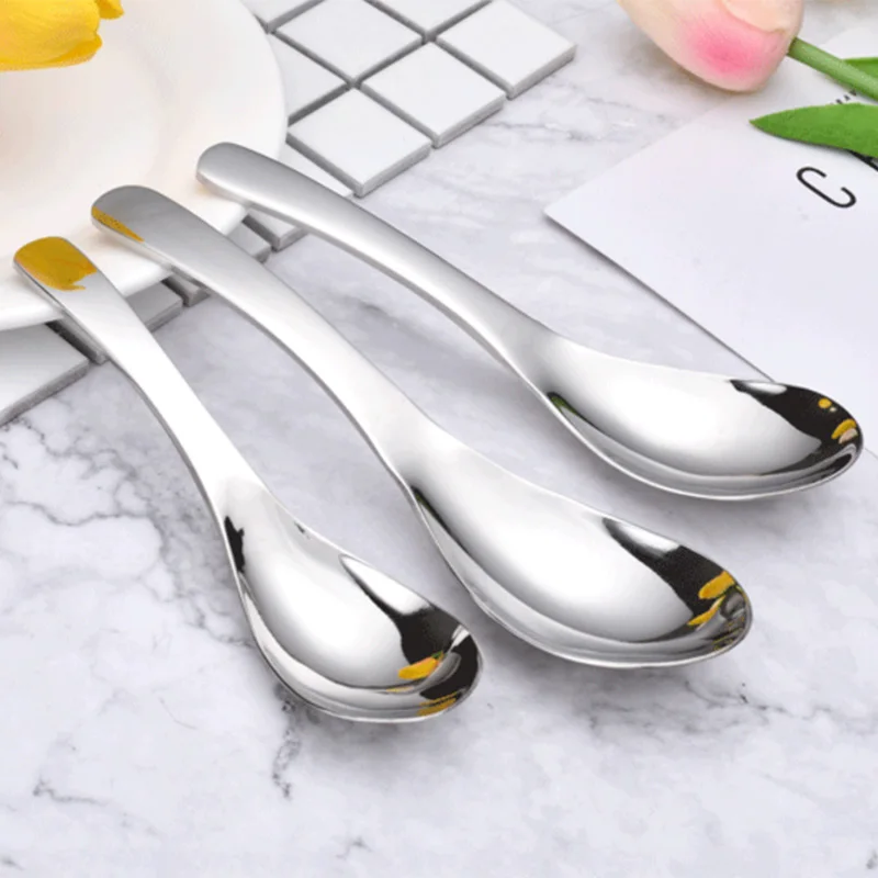 1 шт. 304 Нержавеющая сталь суповая ложка углубление утолщаются большой Ёмкость