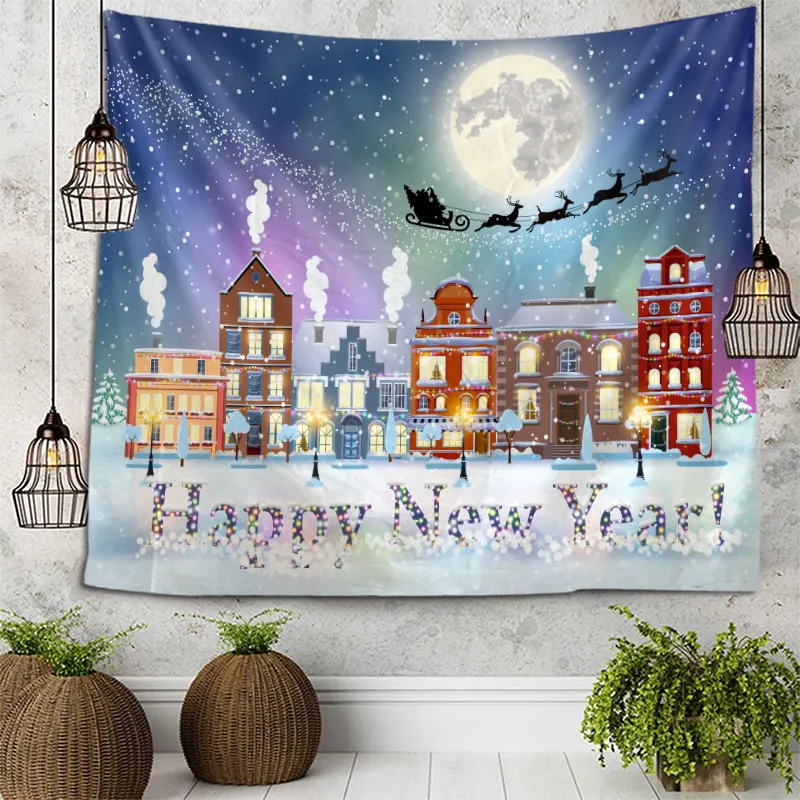 

Christmas Merry Christmas 2020 Tapestry Living Room Bed Room Printing Wall Hanging Wall Art Picnic Mat Multi Print
