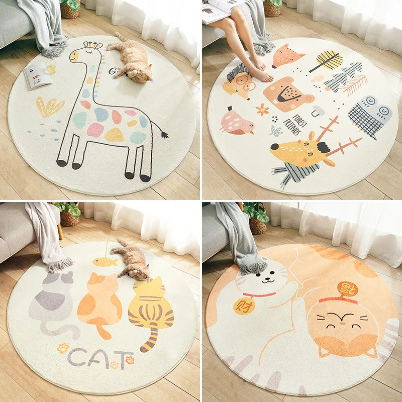 Goede Mooie Ronde Tapijt Tapijten Voor Woonkamer Decor Berber Fleece Tapijten Kinderkamer Antislip Tapijten Voor Slaapkamer Yoga Matten Vloer Deurmatten