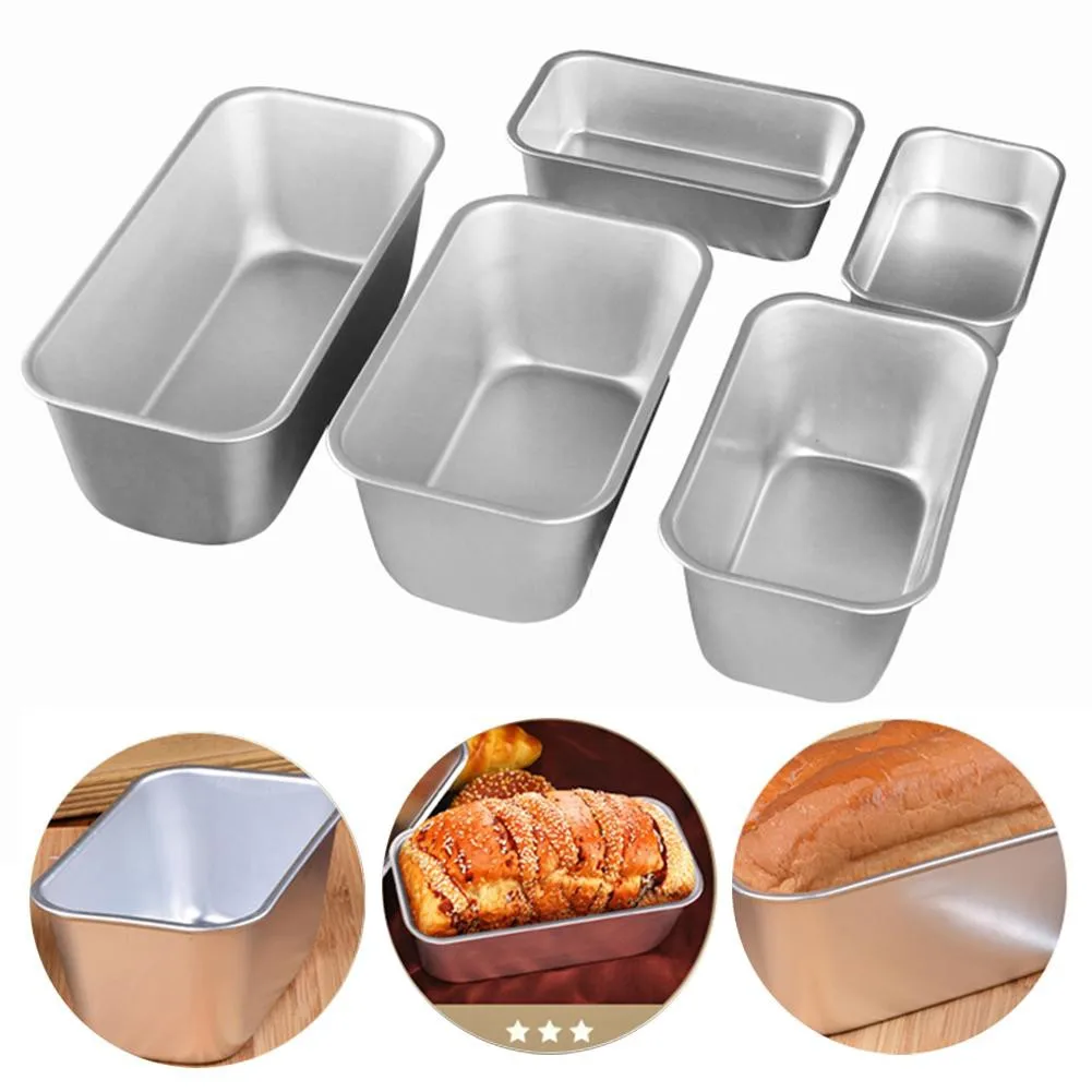 

Aluminum Alloy Loaf Pan Rectangle Toast Bread Mold Non-Stick Brownie Cake Mold 5 Size Baking Pans Dishes Kitchen Baking Tool