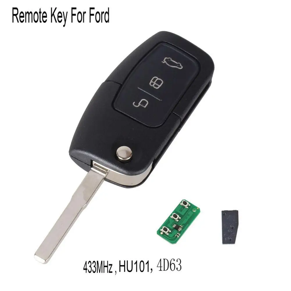 

433Mhz 4D63 Chips 3-Button REMOTE CONTROL KEY For Ford For Galaxy For C Max 2003 2010 For S Max 2006-2010