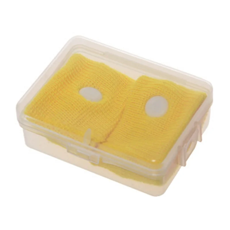 Yellow with Box 1 пара обхват талии Поддержка движущихся предметов болезнь, запястье полосы Спорт против тошноты манжеты безопасности Напульсники Carsickness морской - Цвет: Yellow with Box