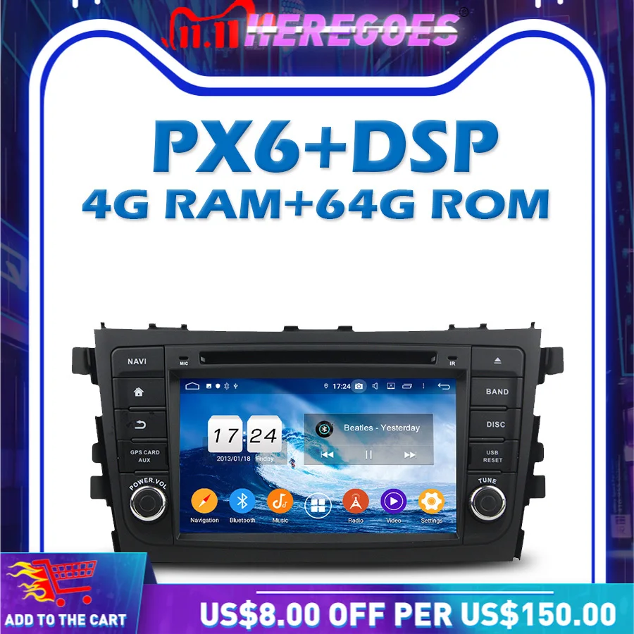PX6 DSP IPS Android 10 0 4G + 64G Автомобильный DVD Плеер GPS карта RDS радио Wi-Fi Bluetooth 5 для SUZUKI ALTO