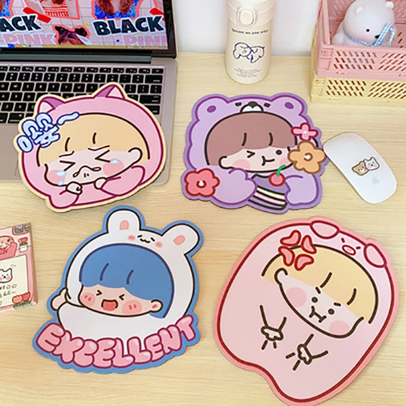 

Pink Kawaii Bear Mouse Pad Cute Ins Girl Heart Student Computer Small Mouse Non-slip Pad Desktop Keyboard Pads Cute Desk pads