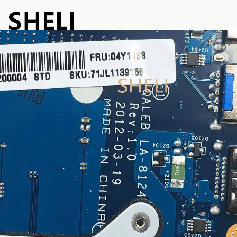 SHELI для LENOVO 04Y1188 11S0B50850Z материнская плата ноутбука ThinkPad Edge E535 QALEB LA 8124P FS1 DDR3