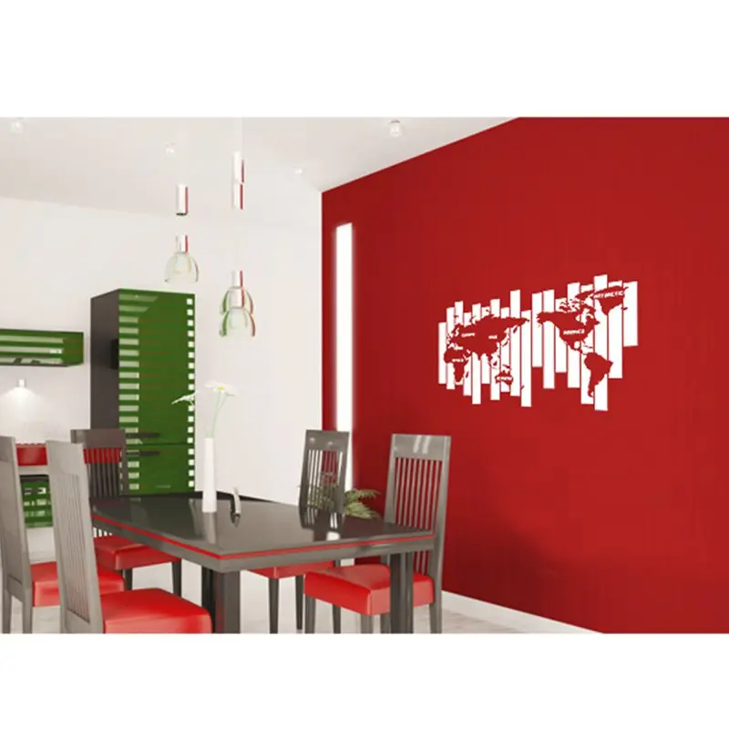 Карта мира Наклейка на стену s большой новый дизайн Кофейня шаблон виниловые