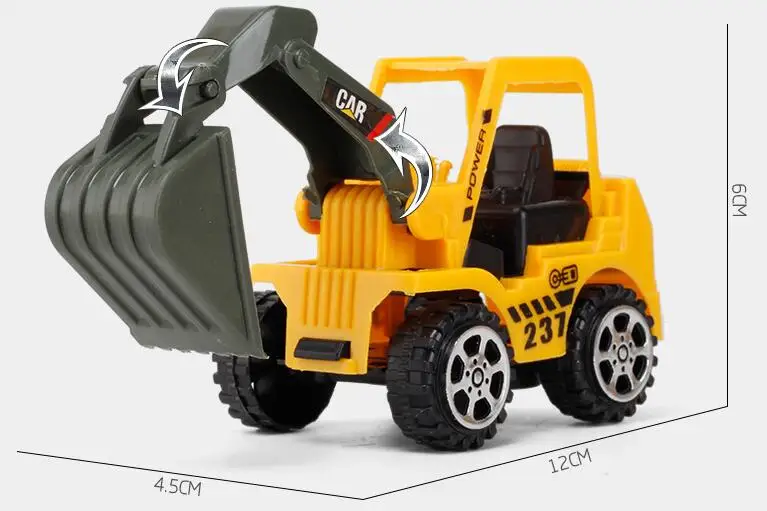 6 шт. детский дорожный строительный автомобиль игрушечный бульдозер землеройная
