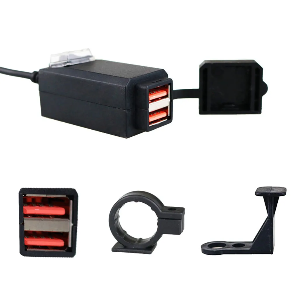 Hot Sale QC 3.1A Dual USB Motorcycle Handlebar Charger Adapter Power Supply Socket Waterproof Mobile Phone | Автомобили и