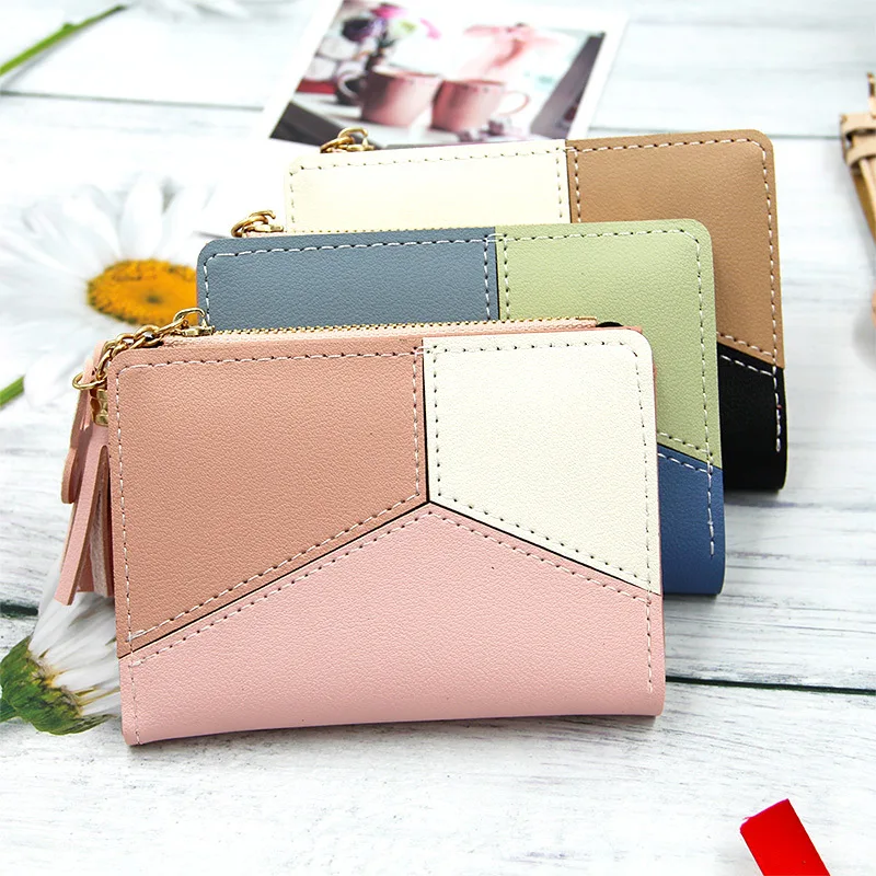 Женские кошельки Маленький модный брендовый кожаный кошелек женская сумка для