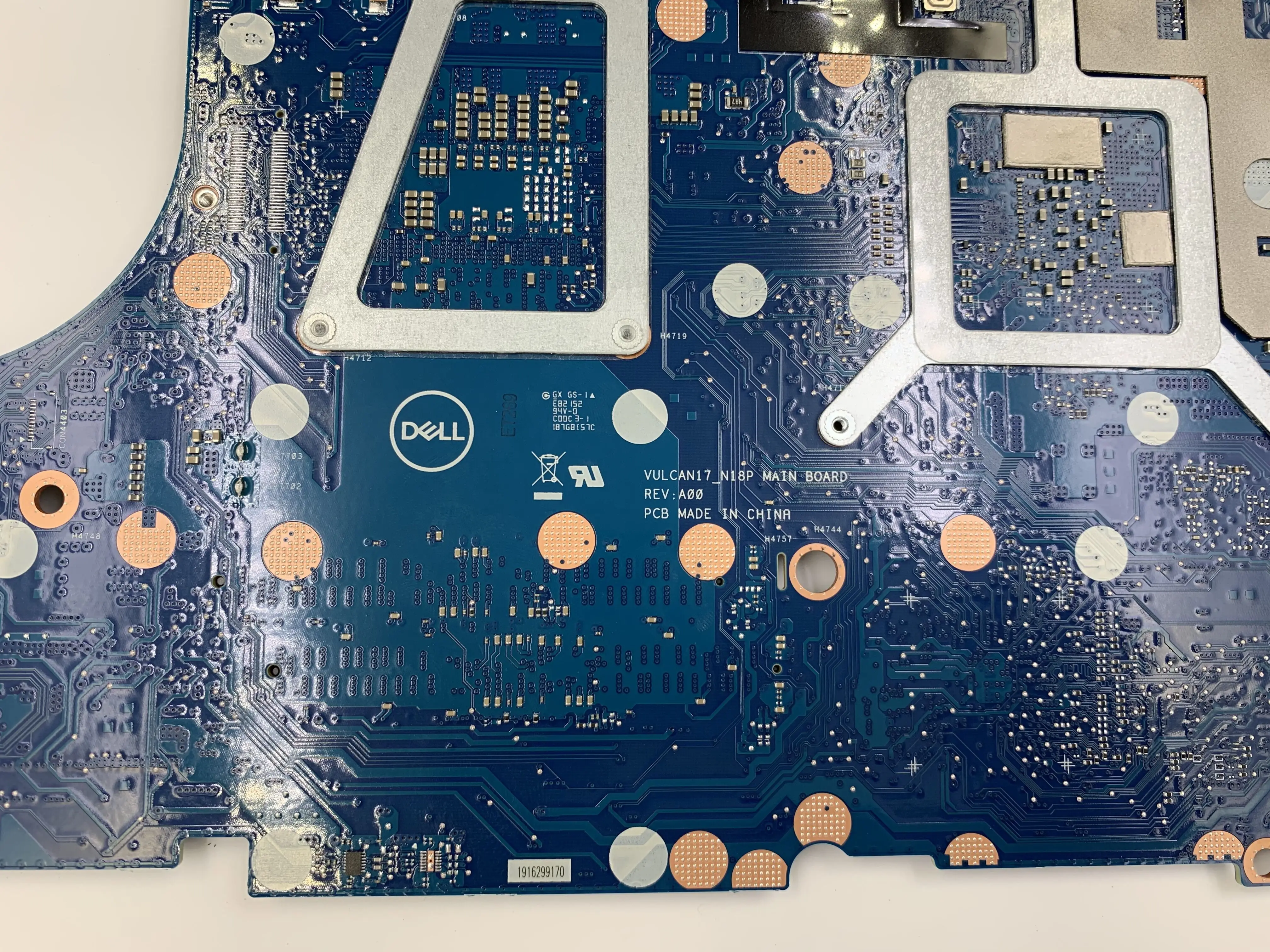 KEFU VULCAN17_N18P Laptop motherboard for Dell Inspiron G5-15-5590 original mainboard I7-8750H GTX1650-4GB
