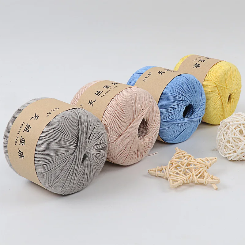 

Linen Yarn Colourful Wool Yarn DIY Cushion Doll Making Material Handcraft Bag Garments Knitting Thread Sewing Supplies