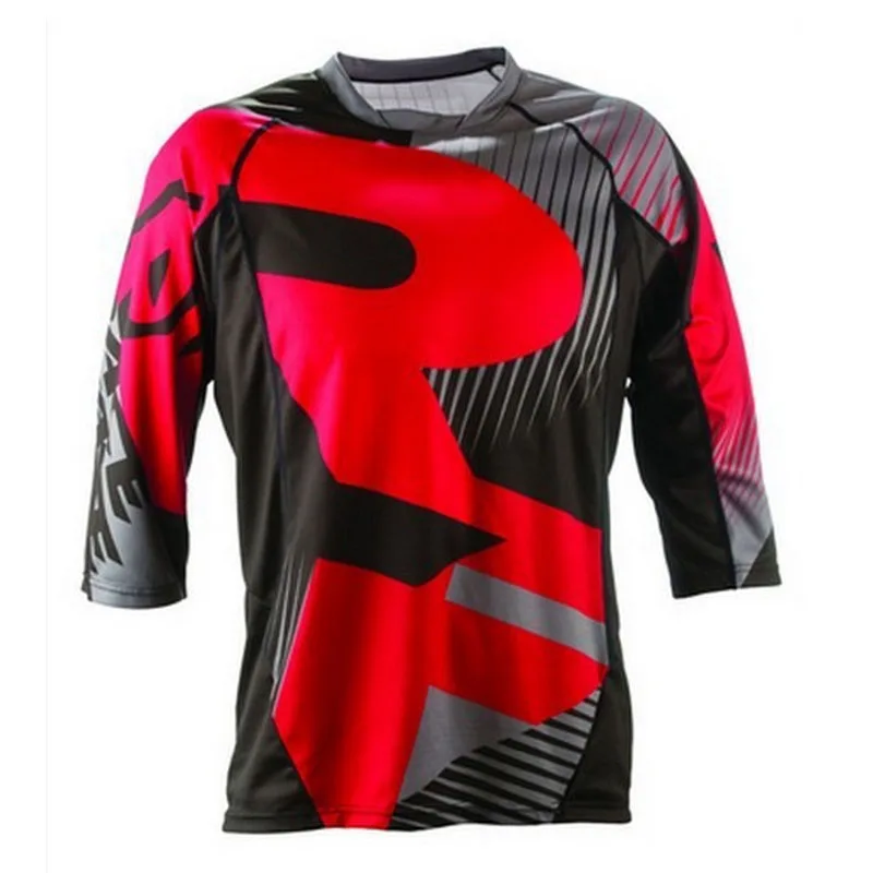 Футболка для мотокросса брендовая одежда велоспорта с рукавом 3/4 горнолыжного