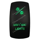 Лодка автомобиль морской яхт 7 булавки ONOFFна DPDT тумблер-NAVANC-зеленый светодиод Водонепроницаемый для Лиги 4X4 Нарвская