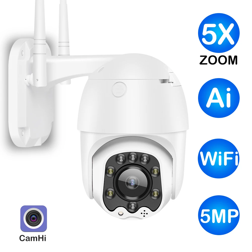 

IP камера 5MP 1080P HD PTZ камера беспроводная WIFI камера безопасности наружная CCTV камера ИК Ночное Видение 30 м CamHi