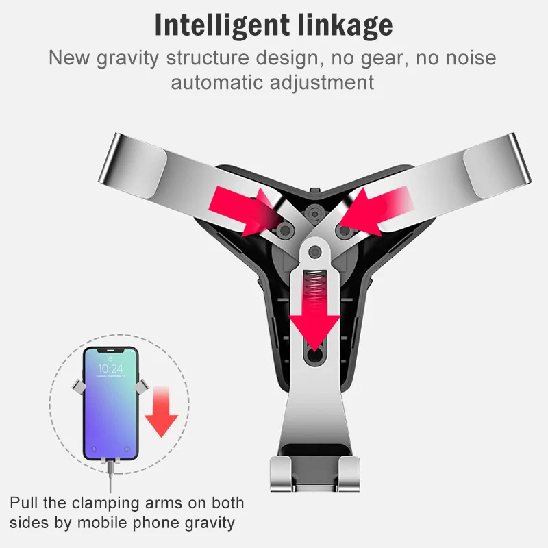 Гравитационный Автомобильный держатель для телефона подставка с креплением на