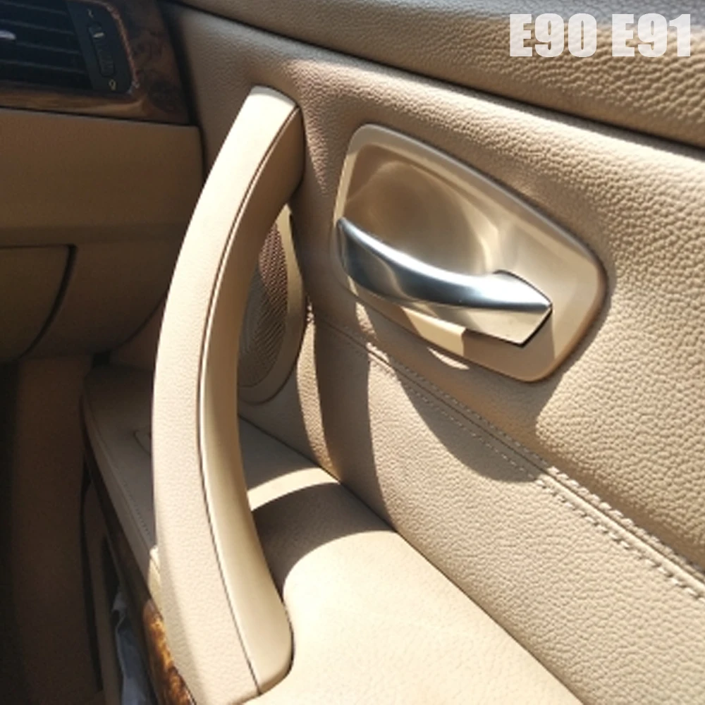 

Car Inner Handle Interior Door Panel Pull Trim Cover Beige Black Left Right For BMW Wagon E91 325xi 03/2007-and on
