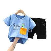 summer baby girls cartoon clothes children boys fashion t shirt shorts 2pcssets kids infant casual clothing toddler sportswear