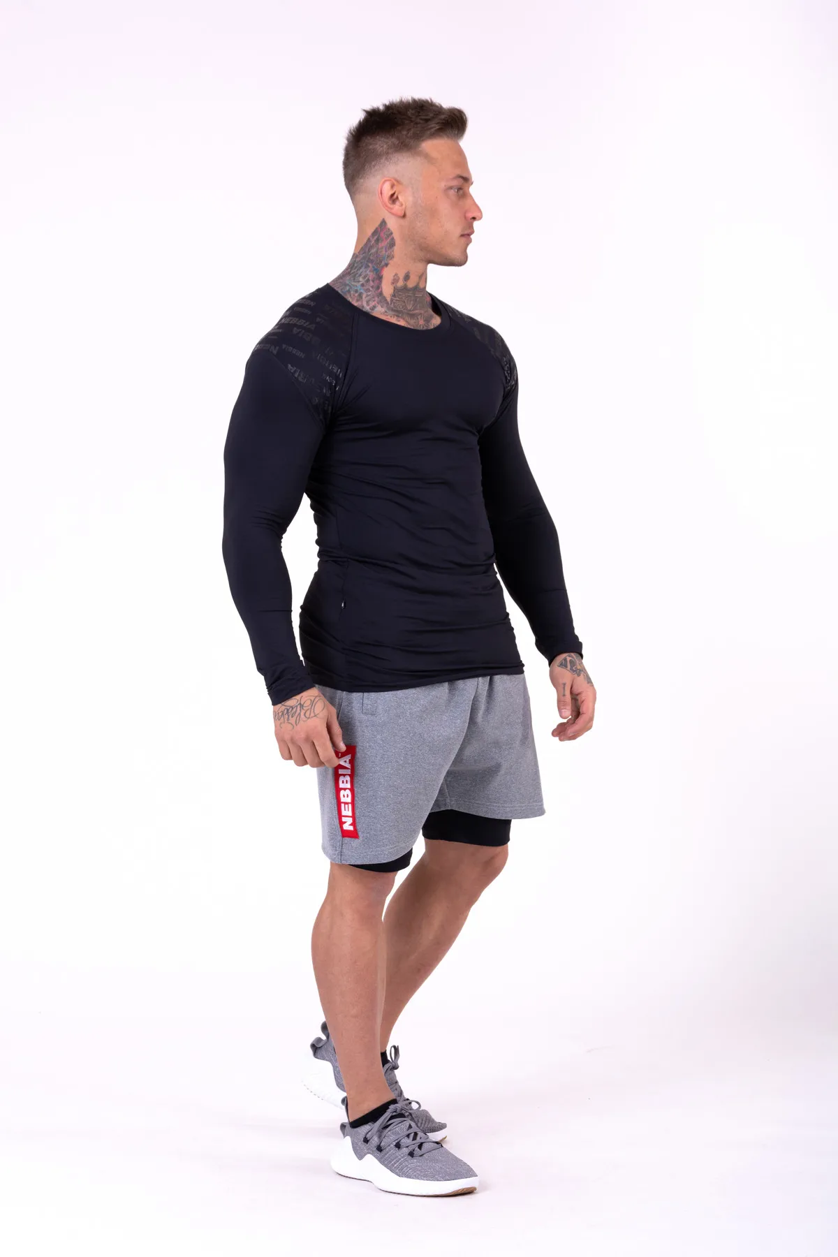 Мужская футболка с длинным рукавом и круглым вырезом из хлопка | одежда