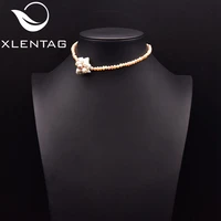 xlentag original natural pearl necklace female wedding engagement anime horn simple luxurious bohemian style fine jewelry gn0277