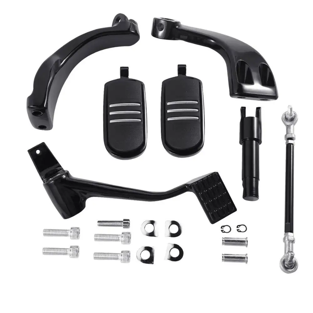 

Motorcycle black Mid Control Foot Pegs Lever For Harley Sportster XL1200 XL1200C Iron 883 XL883N Forty Eight 2004-2013 2012 2011