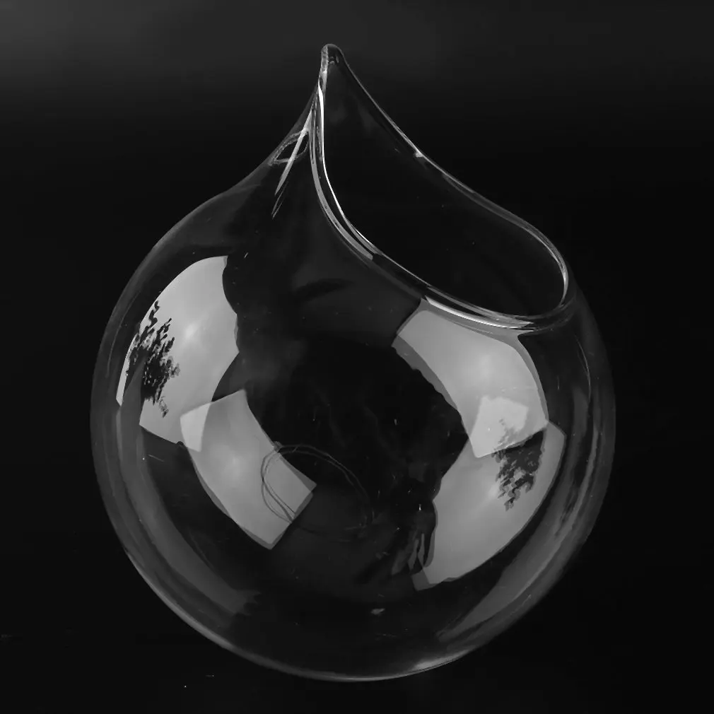 

Useful Creative Transparent Borosilicate Glass Wall Hanging Fish Tank Clear Vase Home Decorative Oranment