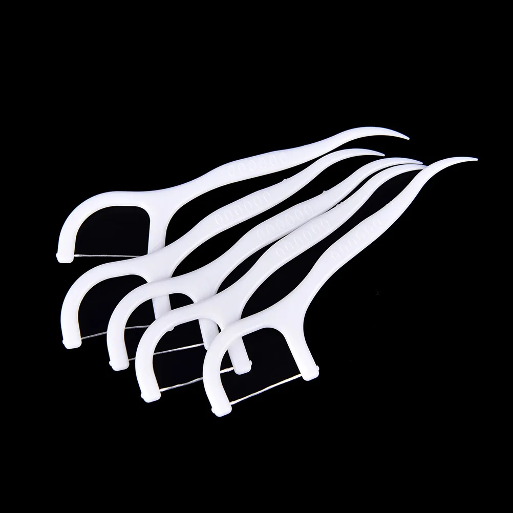 

50PCS Dental Floss Oral Care Teeth Stick Floss Pick ToothPicks With Floss Dental Flosser Oral Hygiene Tooth Cleaner