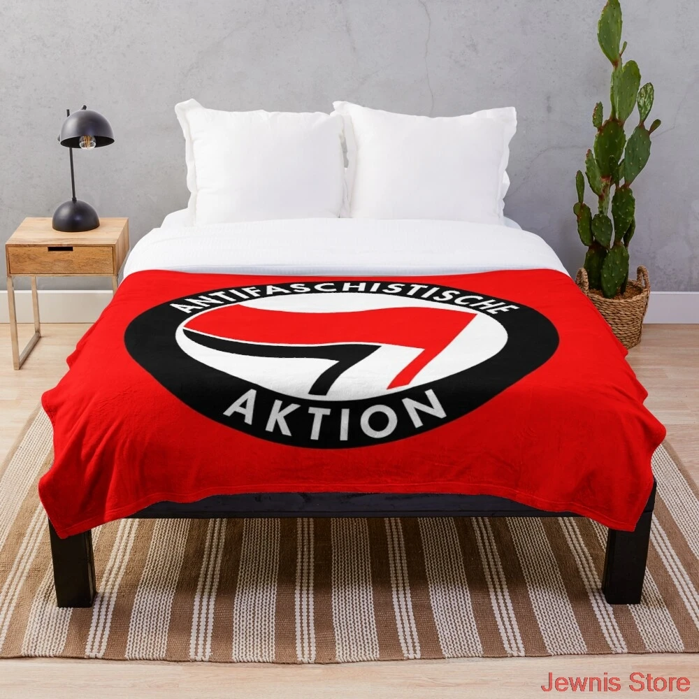 

Antifaschistische Aktion Decke Personalisierte Decken Auf Für Die Sofa/Bett/Auto Tragbare 3D Decke Für Kind erwachsenen Hause te