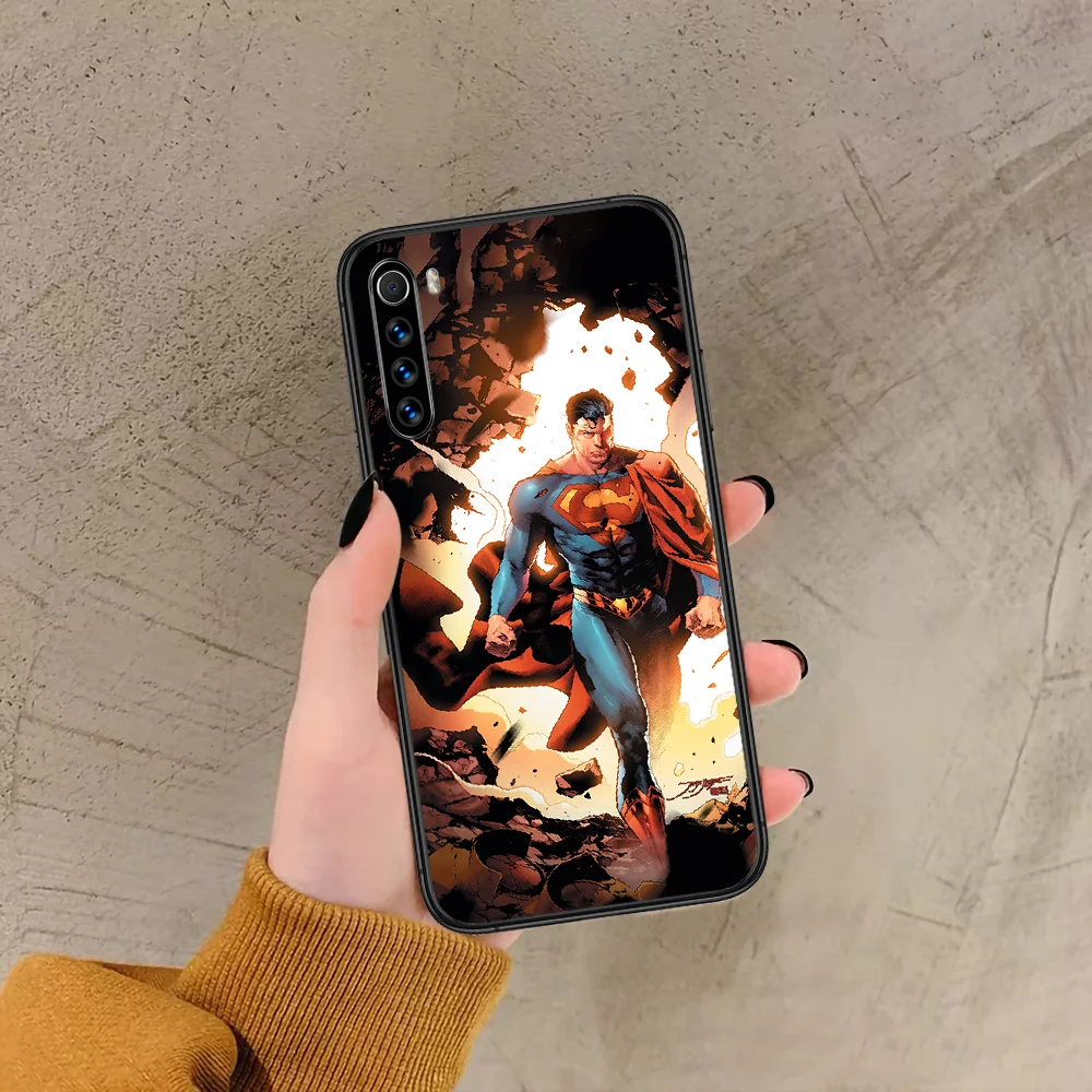 

Movie Supermans Super Hero Phone Case For Xiaomi Redmi Note 7 8 8T 9 9S 4X 7 7A 9A K30 Pro Ultra black Back Painting Bumper Tpu