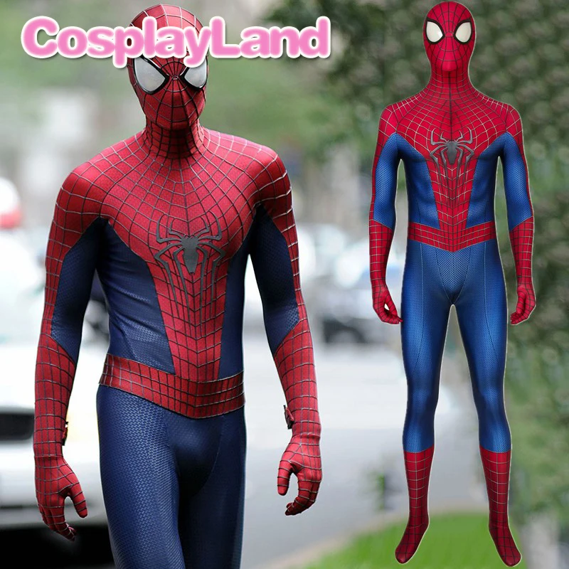 Удивительный Человек паук косплей костюм супергероя Питер Паркер Хэллоуин