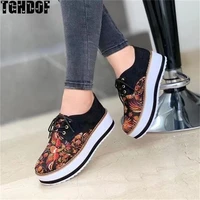 2022 high quality embroidered floral platform shoes ladies flat shoes zapatillas mujer casual ladies shoes tghdof plus size 43