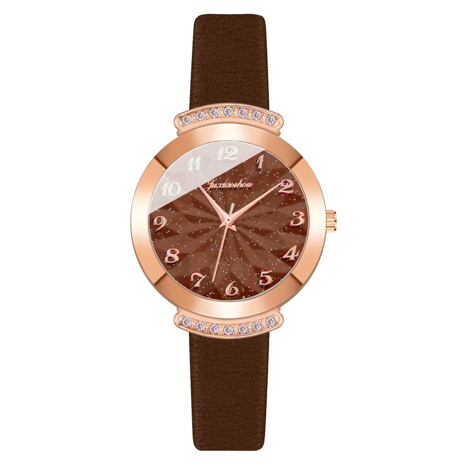 

Quartz Watch Arabic Numerals 8 Color Watch for Women 2021 Fashion Temperament Leather Strap Clock Wristwatch Montre Femme
