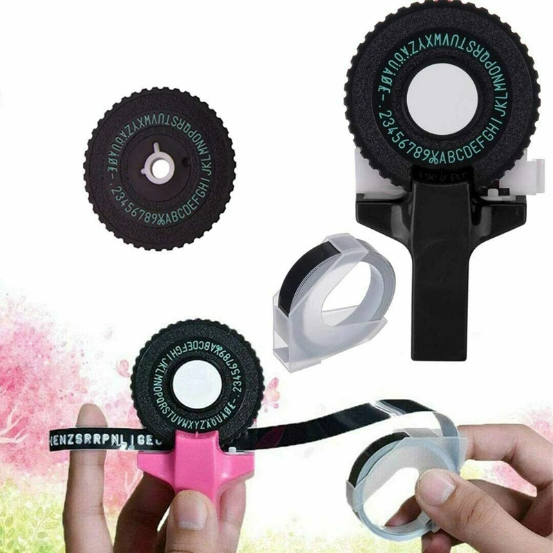 

3D Mini Manual Label Printers 9mm Multicolor Embossing Label Tapes For Dymo Machine Manual Label Makers DIY Labels