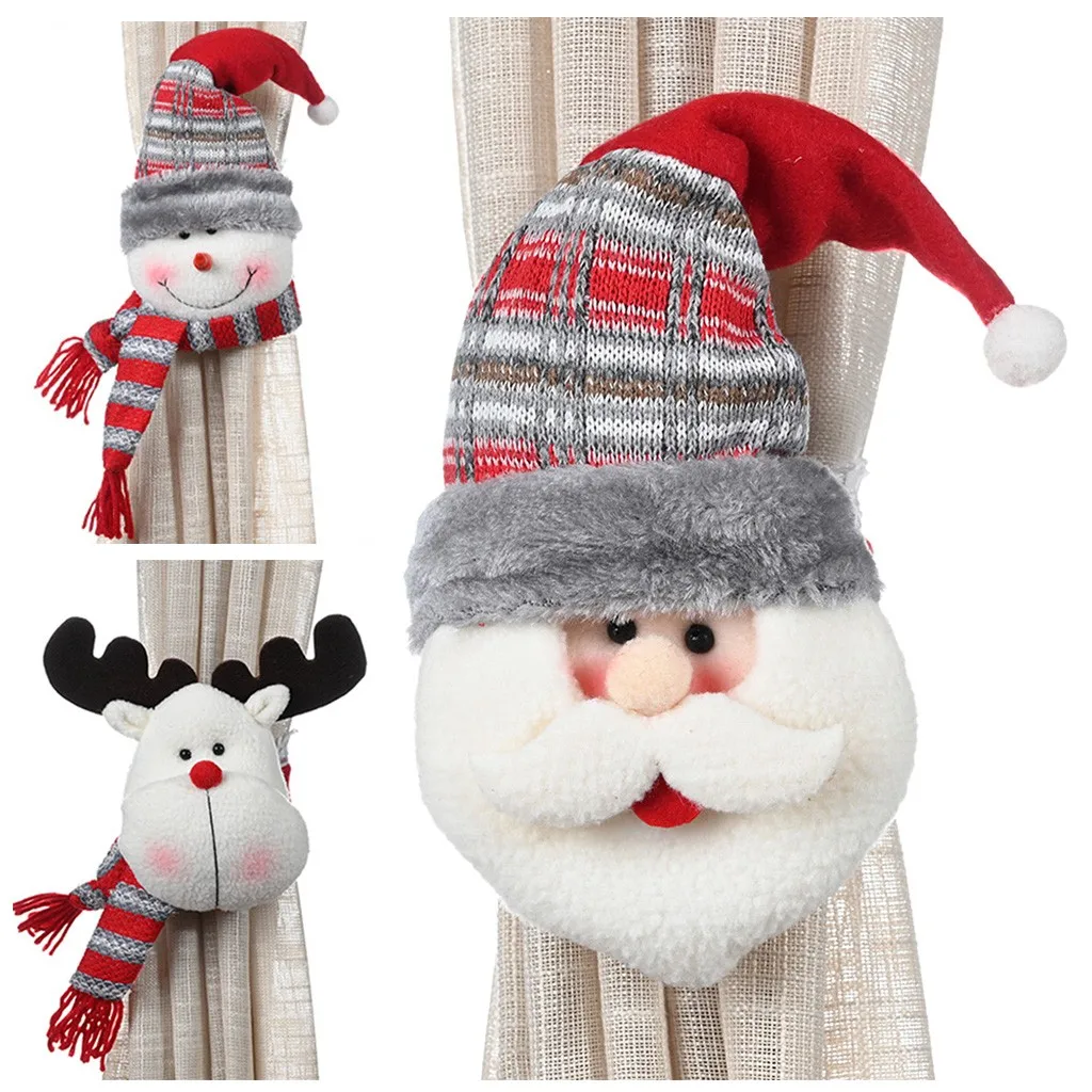 Новинка Рождественская занавеска на резиновой ленте Рождественское украшение