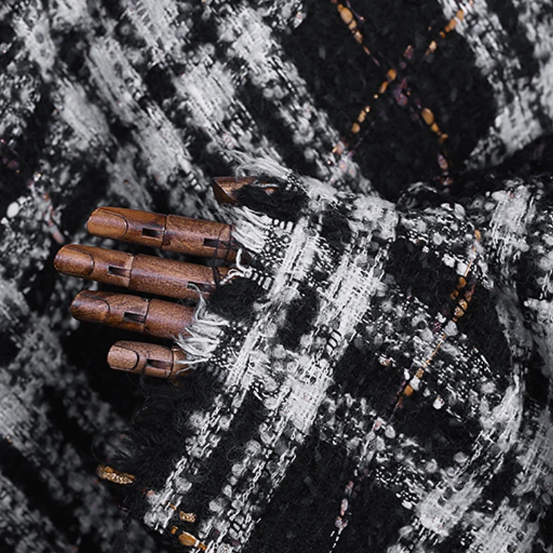 18 осень и зима новая шерстяная ткань для женщин платье пальто 140 см широкая