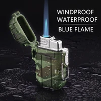 windproof waterproof outdoor adventure with searchlight lighter jet butane turbo cigarettes lighters accessories smoking 2021