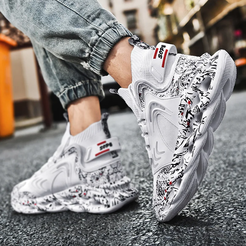 

Новинка мужские массивные кроссовки дышащие легкие беговые кроссовки модная уличная износостойкая спортивная обувь для бега