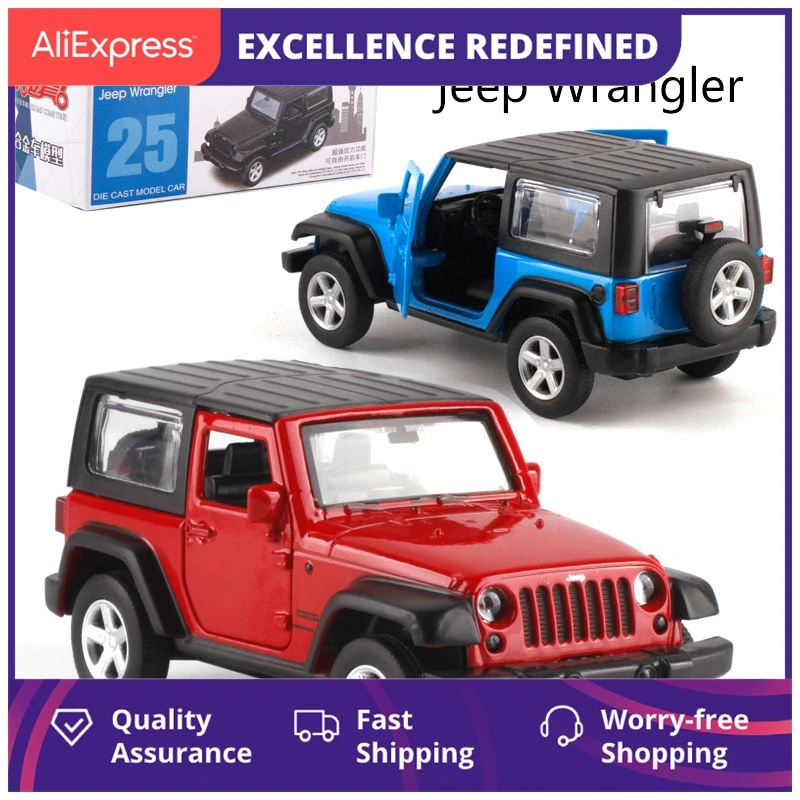 

Масштаб 1:42, Wrangler, литой металлический автомобиль, модель автомобиля для коллекционирования, подарок для друзей и детей