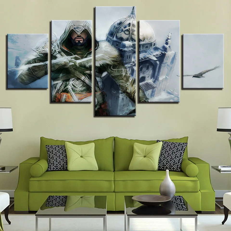 Картины на холсте Assassins Creed Connor несколько войн 47 стены искусства рамки домашний