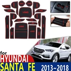 Противоскользящие резиновые подушки для чашек, коврик для двери, для Hyundai Santa Fe DM Maxcruz Grand SantaFe ix45 2013  2018, аксессуары, наклейки