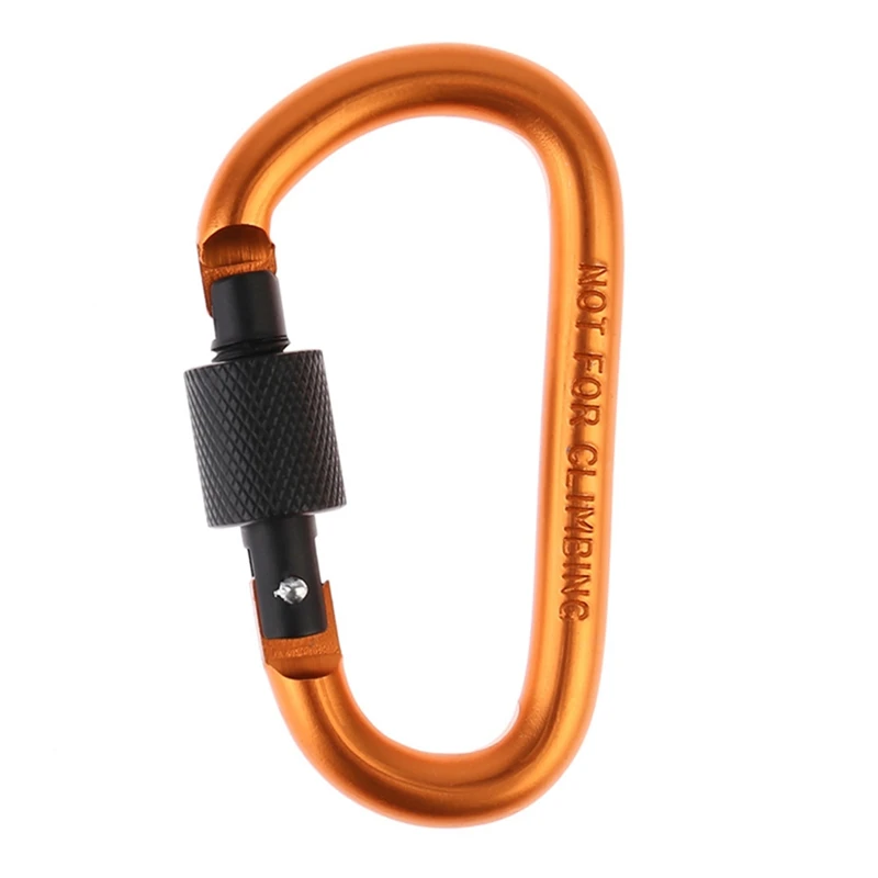 

Color Carabiner Bold 8CM With Lock D Type-5 Mixed Colors In A Bag Suitable For Clothing, Bag Decoration And Pendant Hooks