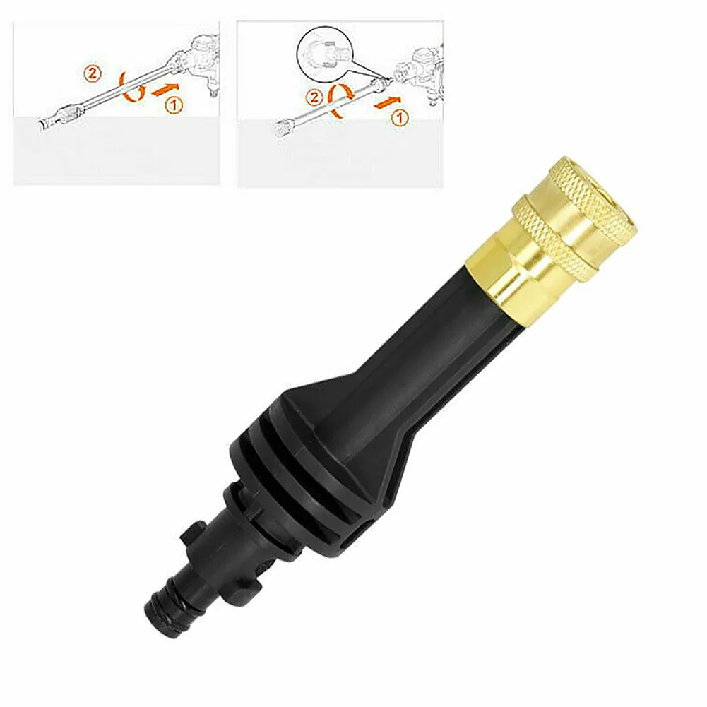 

Car Washing Practical Space Saving Brass Fitting Cleaning Watertight Extension Rod Adapter Durable High Pressure For Wu629e