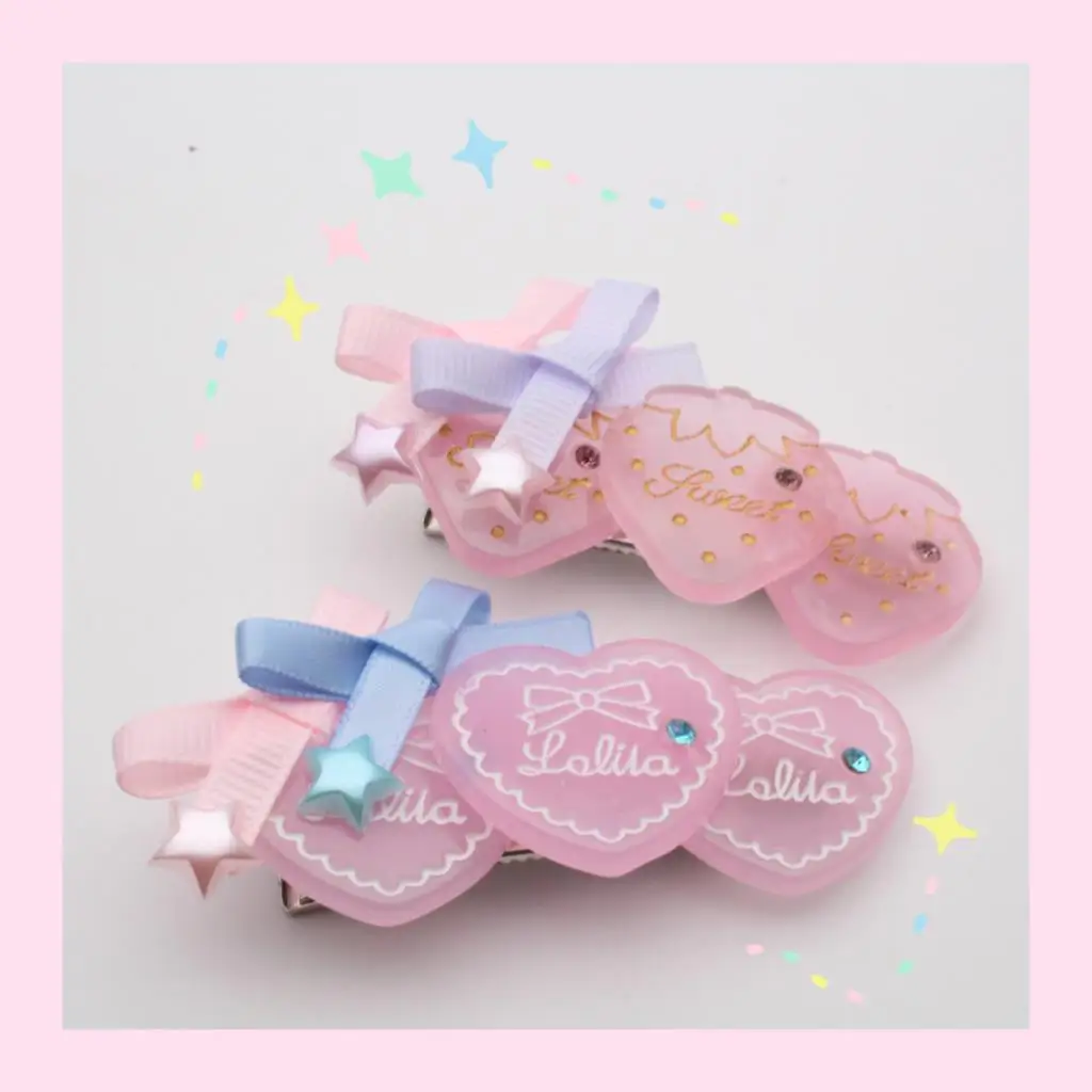 

Pink Strawberry Lovely Lolita Sweet Edge Clip JK