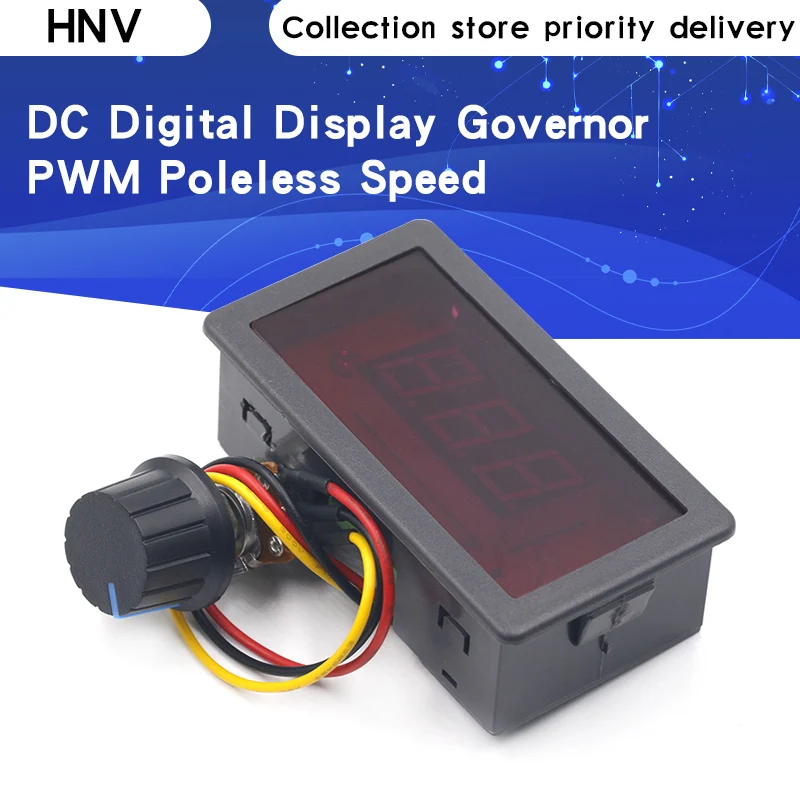 

Регулятор DC Цифровой дисплей 12 В 24 В редукторный двигатель с высокой мощностью, переключатель скорости регулирование PWM, без полировки, упра...